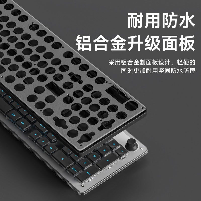 Glare F98 Wired Silent Keyboard High Color Value Mechanical Feel Backlit Tablet Laptop Typing Office - Image 3